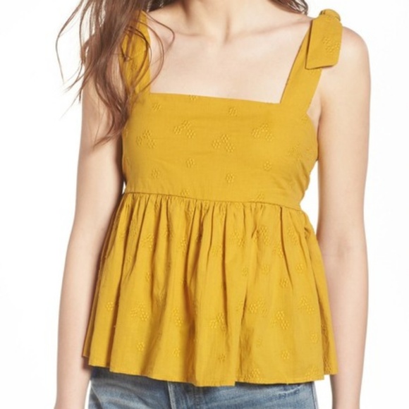 Topshop Tops - New BP. Embroidered Peplum Tank